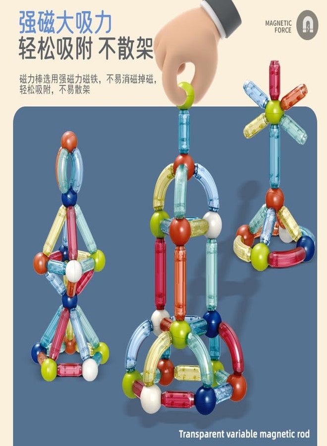 ICW Magplay Roundels 3D Magnetic Stick Building Block Toys for Kids Balls and Stick Constructing Set and Creative STEM Learning Educational Game for Boys Girls, Age 3+ Yrs. (28 pc) - Image 2